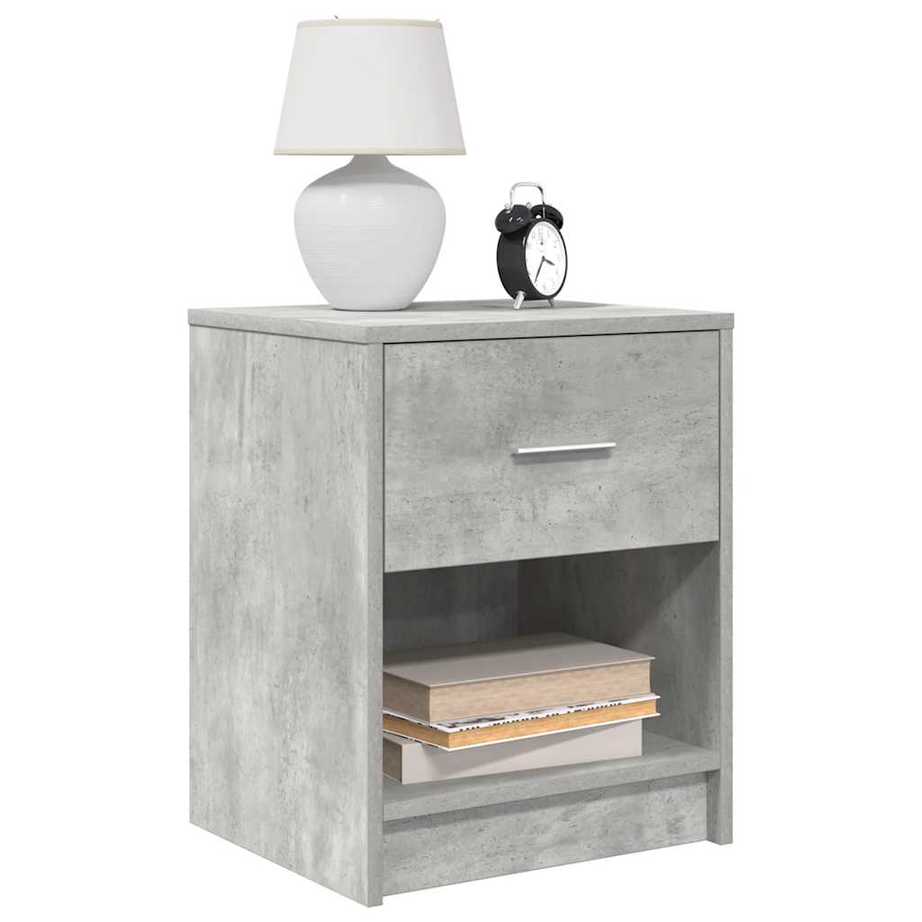 vidaXL Nachtkastje met lade 40x34x50 cm wit - Aashly