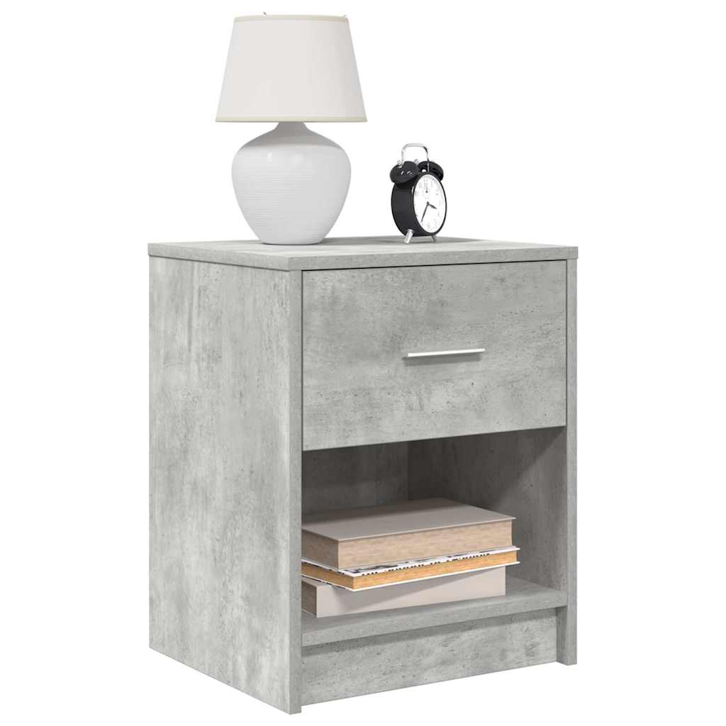 vidaXL Nachtkastje met lade 40x34x50 cm wit - Aashly