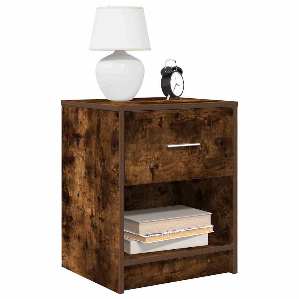 vidaXL Nachtkastje met lade 40x34x50 cm wit - Aashly