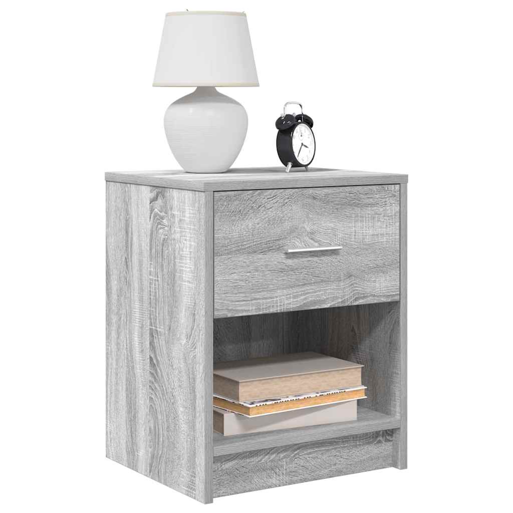 vidaXL Nachtkastje met lade 40x34x50 cm wit - Aashly