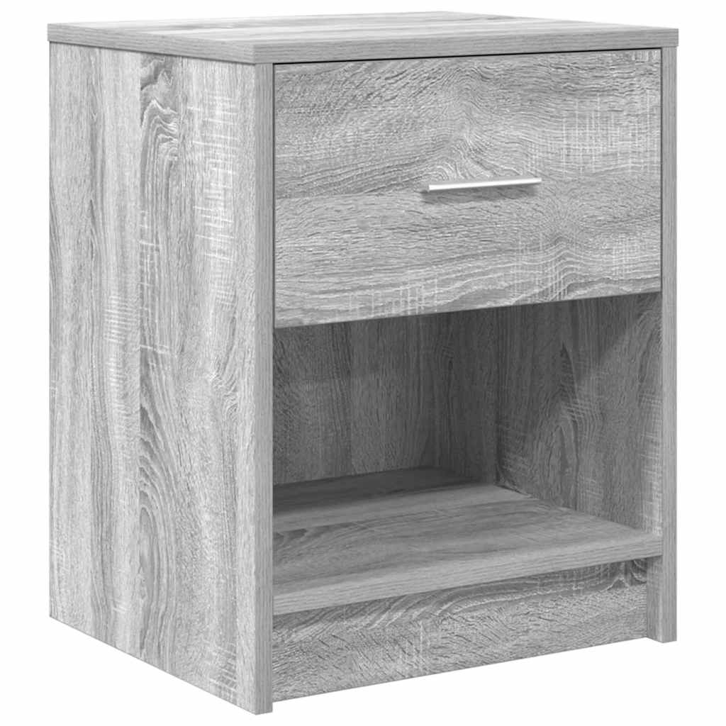 vidaXL Nachtkastje met lade 40x34x50 cm wit - Aashly