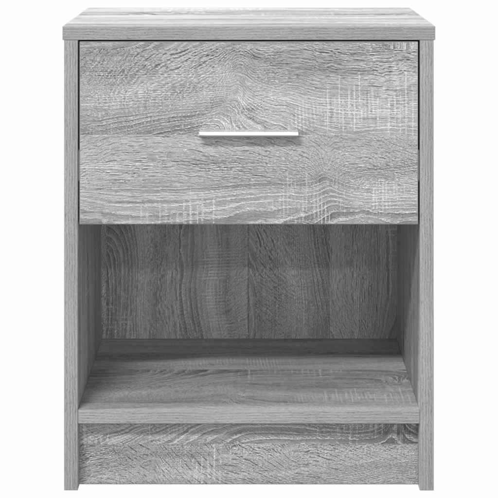vidaXL Nachtkastje met lade 40x34x50 cm wit - Aashly