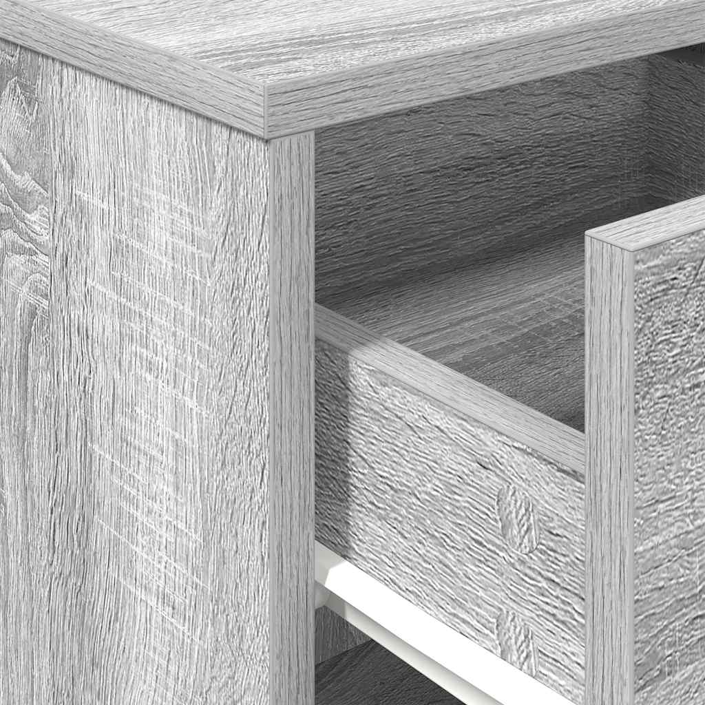 vidaXL Nachtkastje met lade 40x34x50 cm wit - Aashly