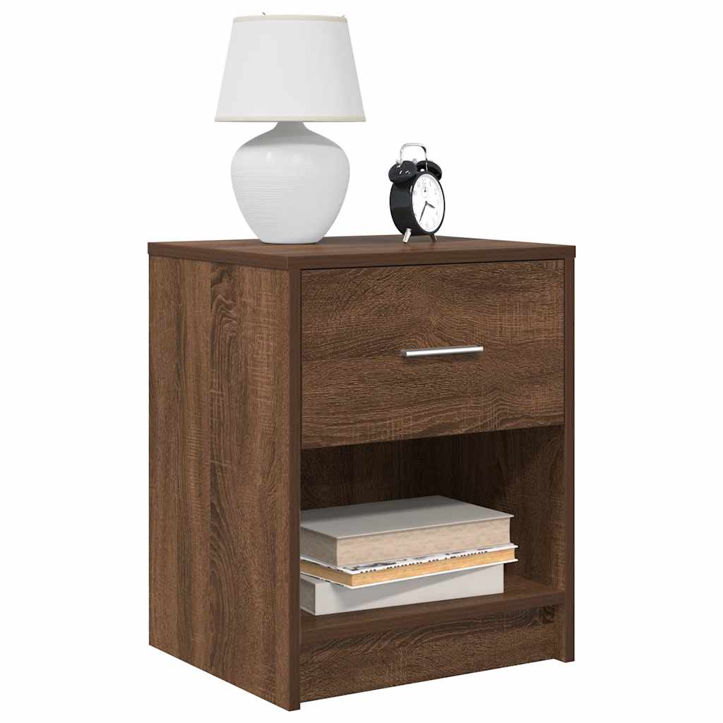 vidaXL Nachtkastje met lade 40x34x50 cm wit - Aashly