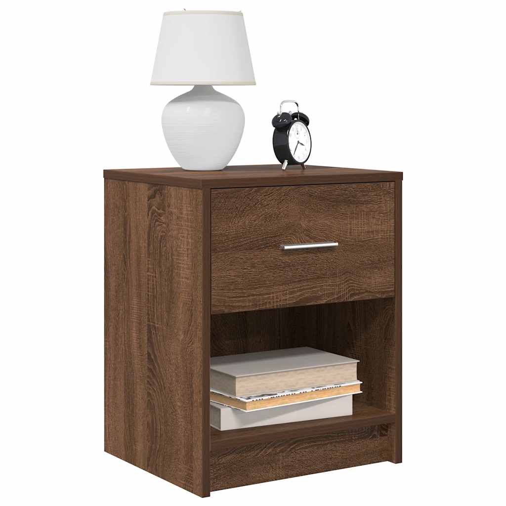 vidaXL Nachtkastje met lade 40x34x50 cm wit - Aashly