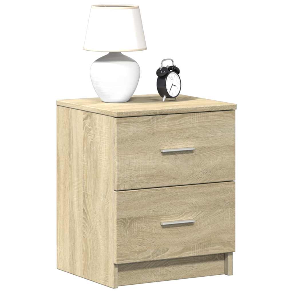 vidaXL Nachtkastjes 2 st met 2 lades 40x36x50 cm betongrijs - Aashly