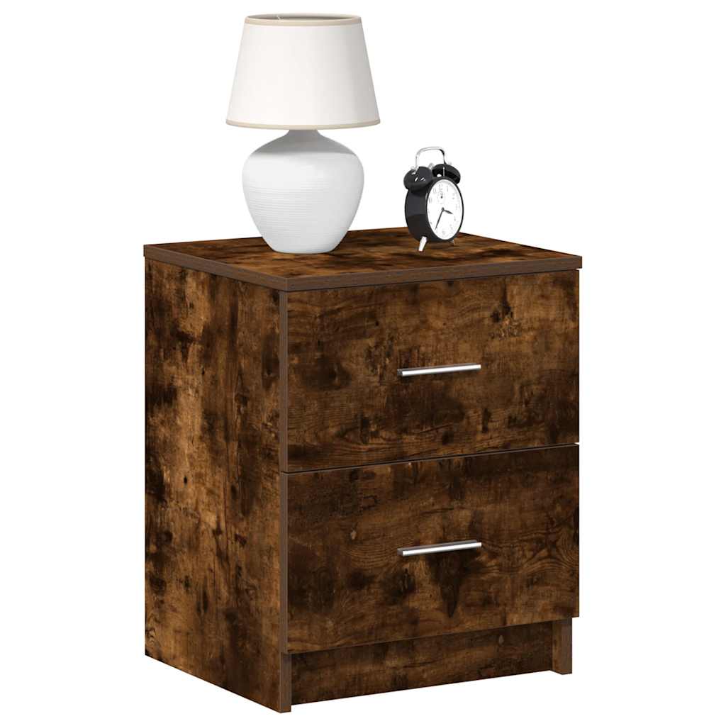 vidaXL Nachtkastjes 2 st met 2 lades 40x36x50 cm betongrijs - Aashly