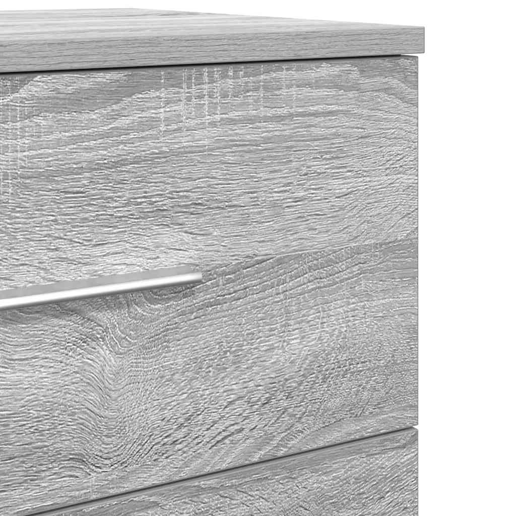 vidaXL Nachtkastjes 2 st met 2 lades 40x36x50 cm betongrijs - Aashly