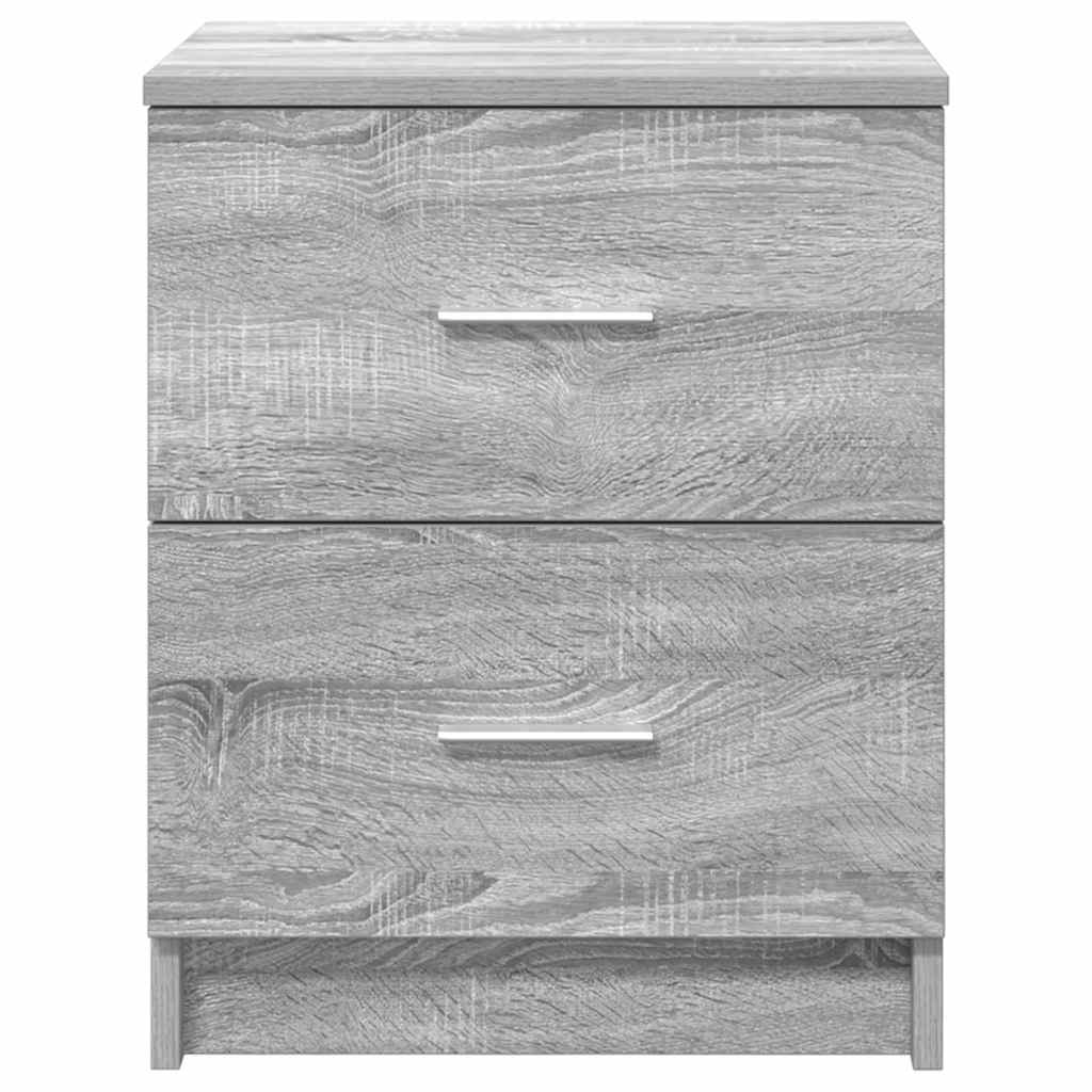 vidaXL Nachtkastjes 2 st met 2 lades 40x36x50 cm betongrijs - Aashly