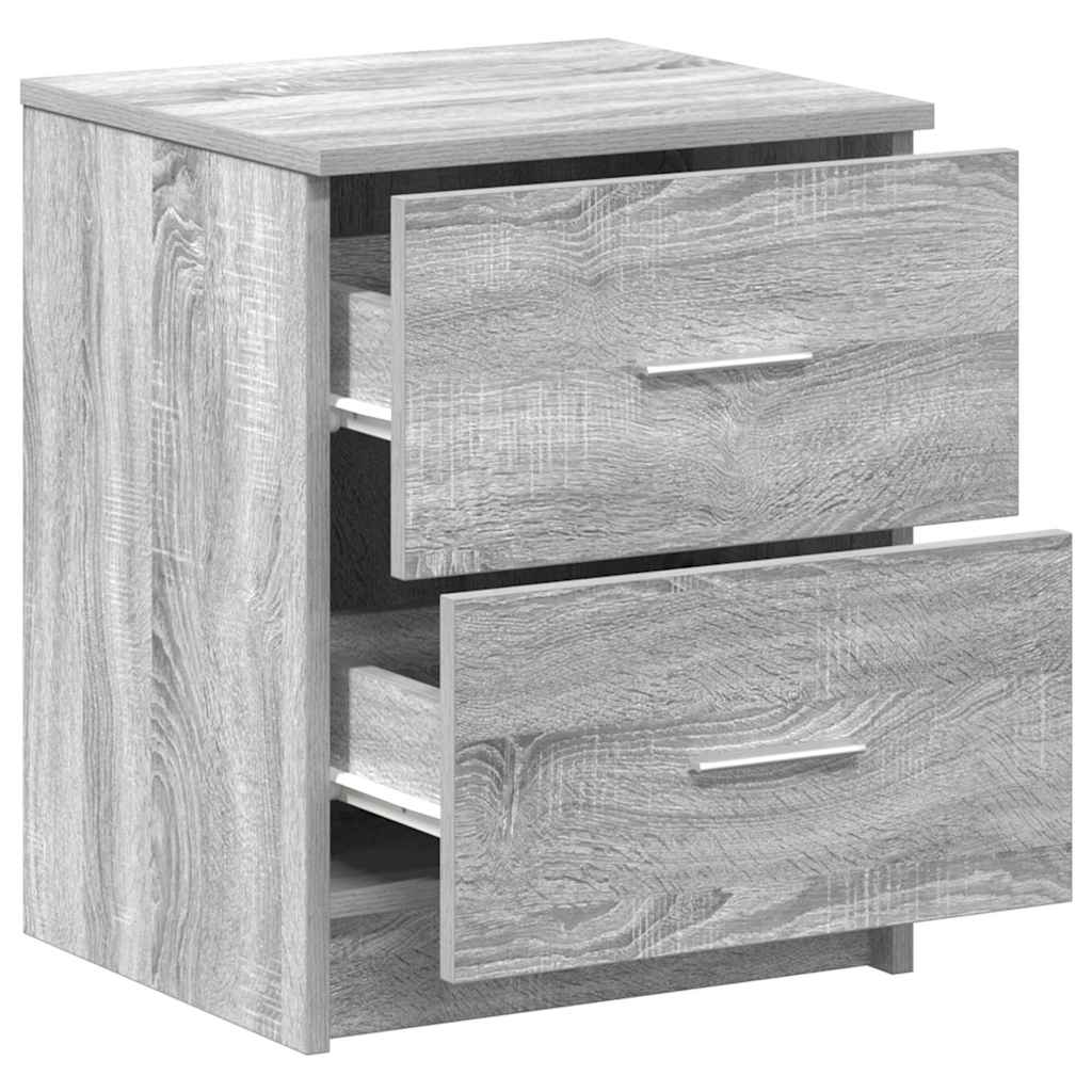 vidaXL Nachtkastjes 2 st met 2 lades 40x36x50 cm betongrijs - Aashly