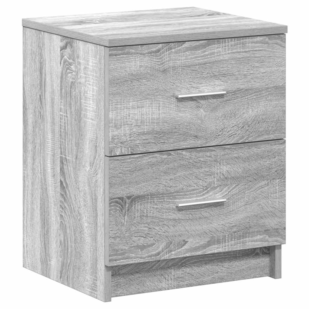 vidaXL Nachtkastjes 2 st met 2 lades 40x36x50 cm betongrijs - Aashly