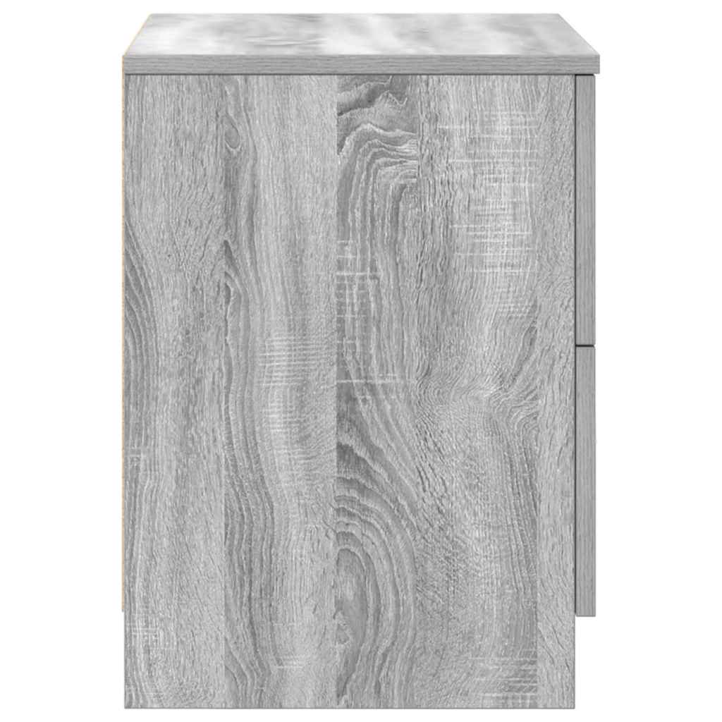 vidaXL Nachtkastjes 2 st met 2 lades 40x36x50 cm betongrijs - Aashly