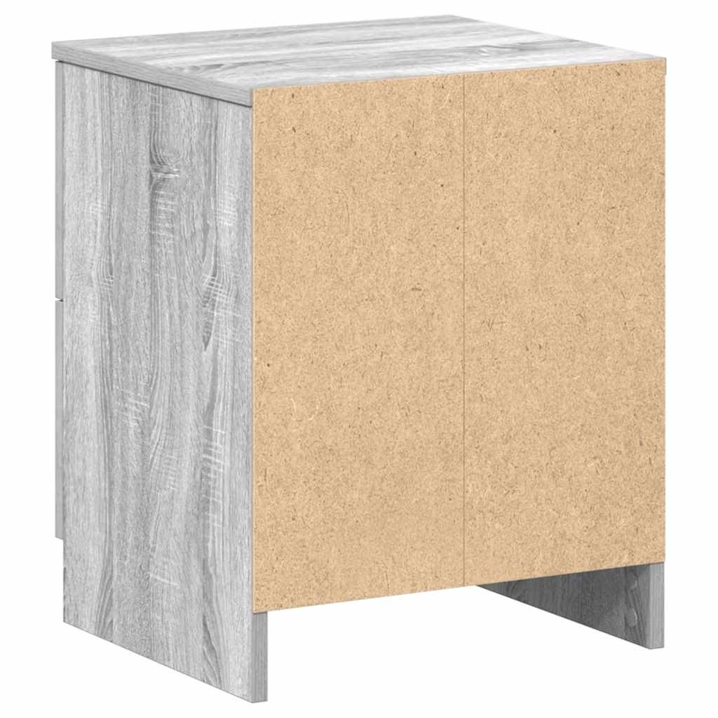 vidaXL Nachtkastjes 2 st met 2 lades 40x36x50 cm betongrijs - Aashly