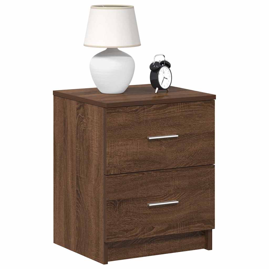 vidaXL Nachtkastjes 2 st met 2 lades 40x36x50 cm betongrijs - Aashly