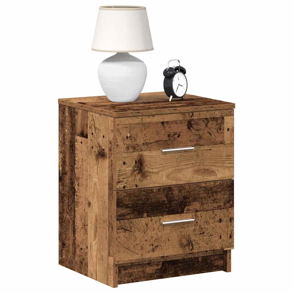 vidaXL Nachtkastjes 2 st met 2 lades 40x36x50 cm betongrijs - Aashly