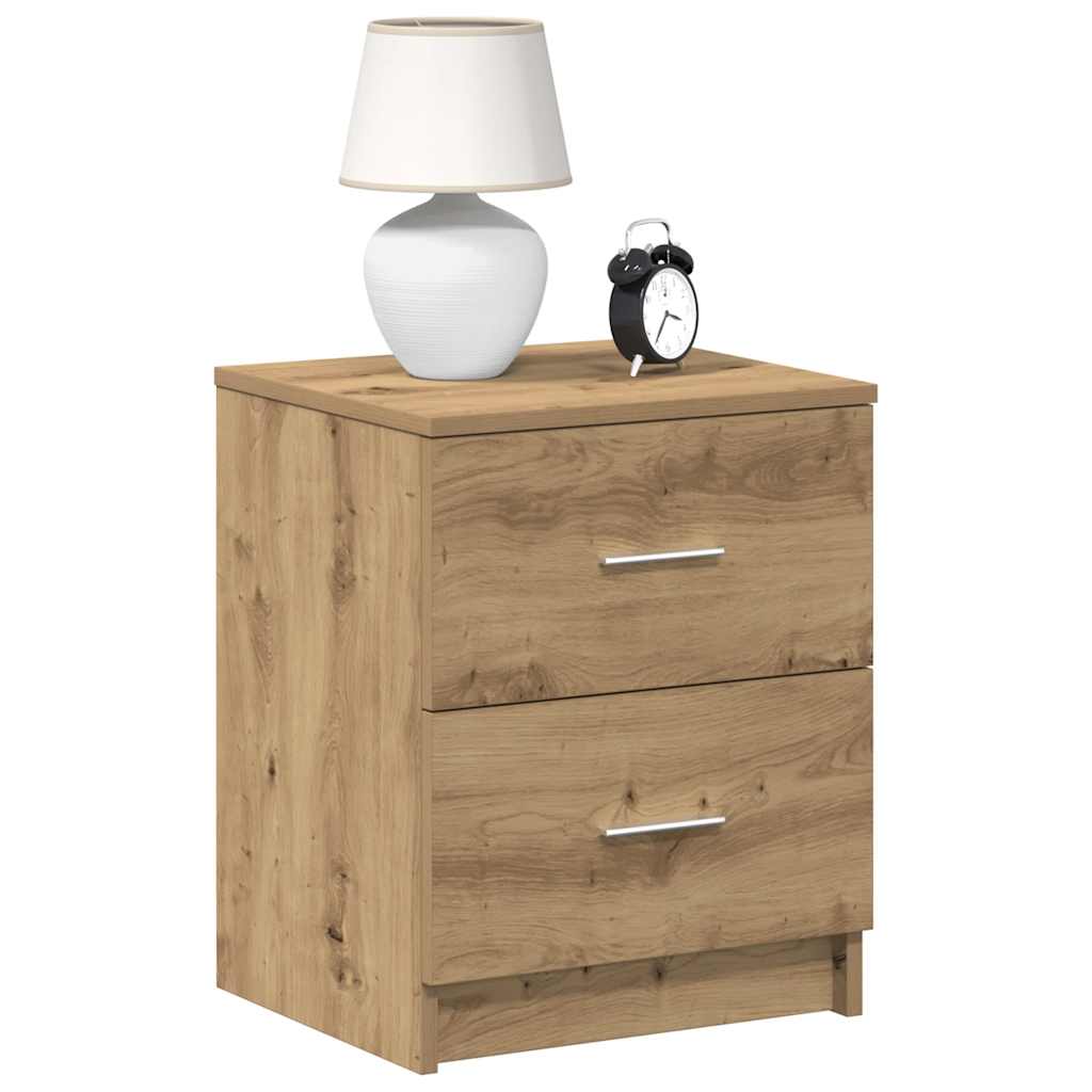 vidaXL Nachtkastjes 2 st met 2 lades 40x36x50 cm betongrijs - Aashly
