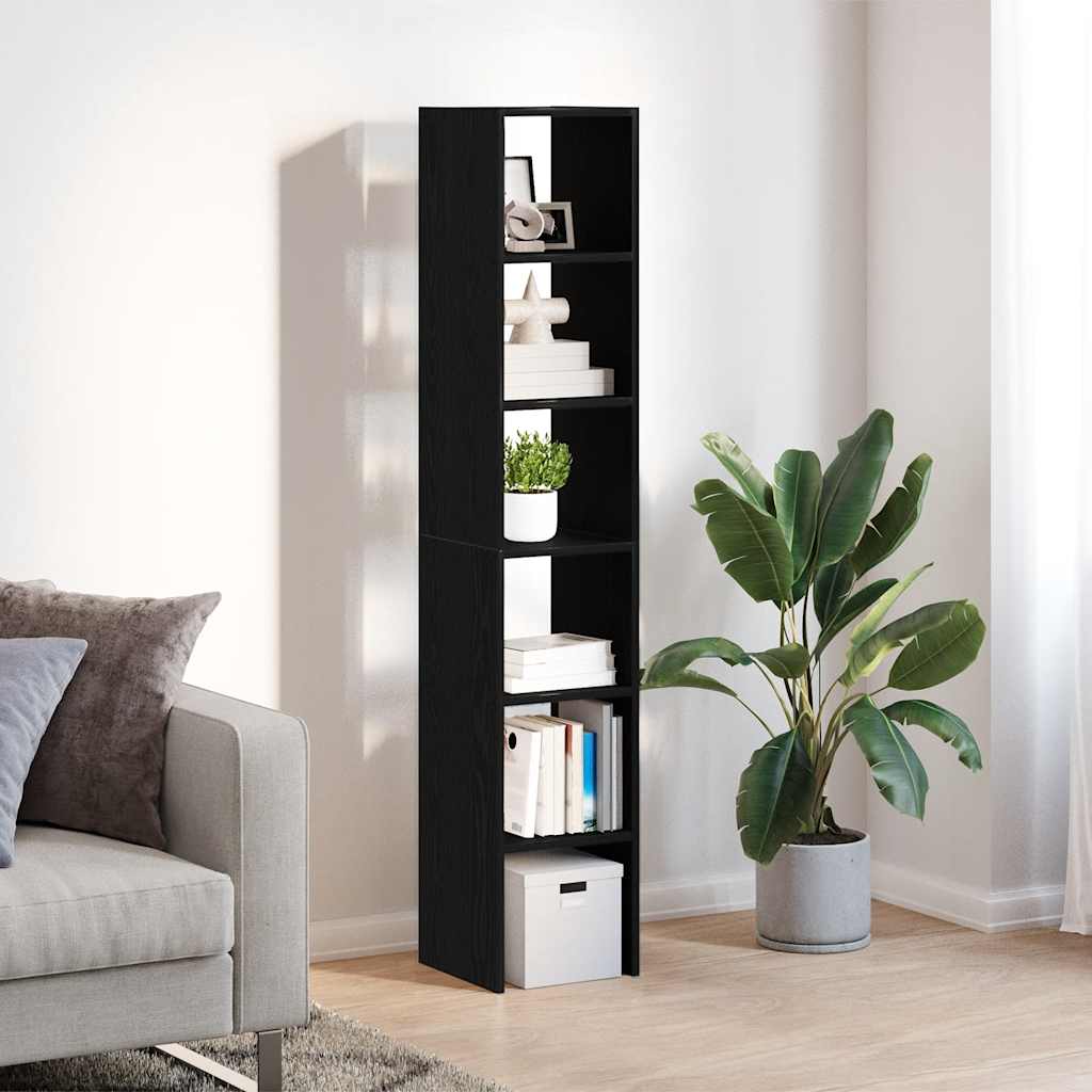 vidaXL Boekenkasten 2st stapelbaar 30x30x80cm bewerkt hout bruin eiken - Aashly