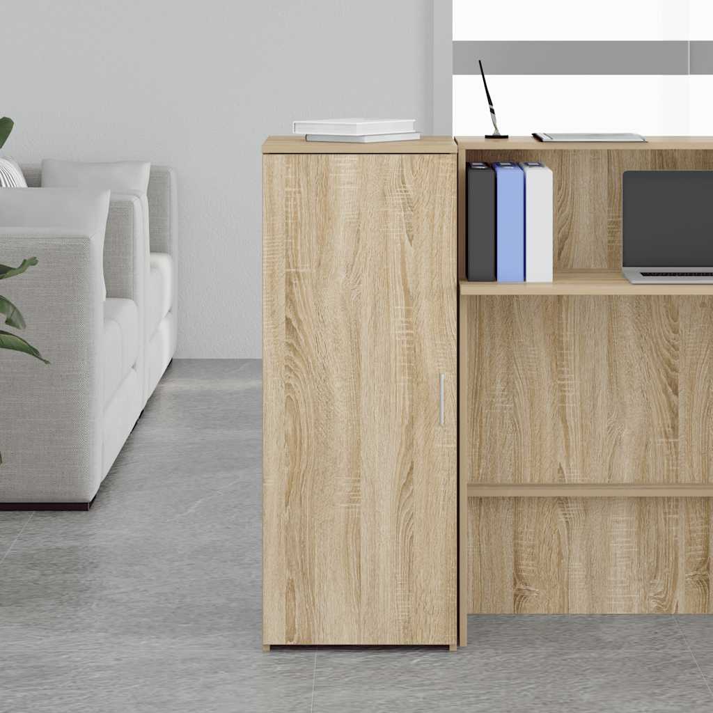 vidaXL Opbergkast 40x45x103,5 cm bewerkt hout grijs sonoma eikenkleur - Aashly
