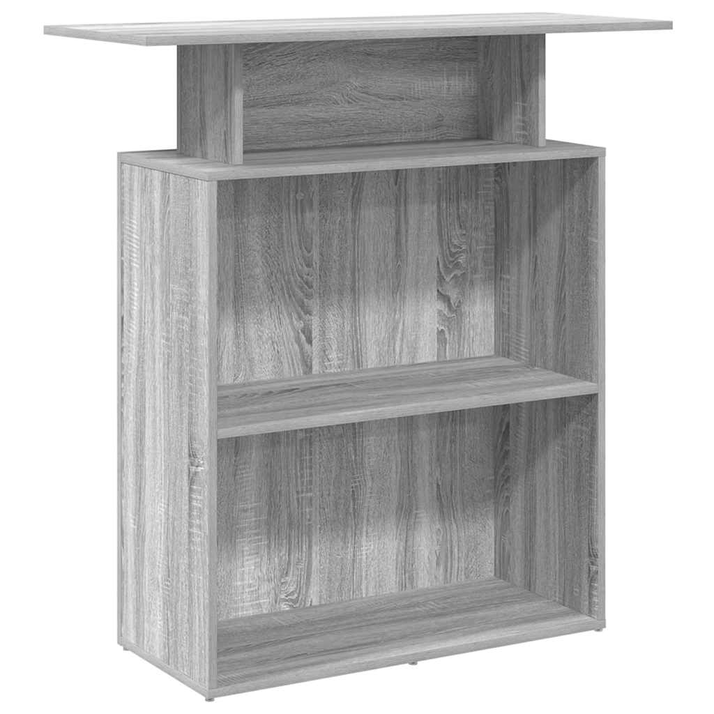 vidaXL Receptiebalie 100x40x104 cm bewerkt hout grijs sonoma eiken