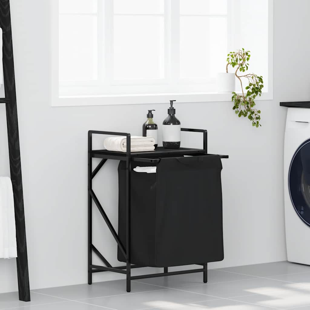 vidaXL Wasmand 1 vak met plank grijs sonoma eiken - Aashly