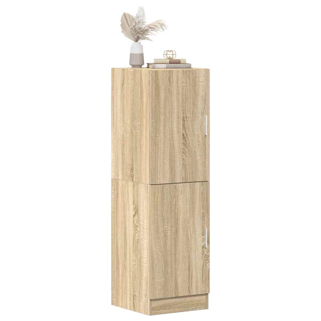 vidaXL Keukenkast 38x41,5x131,5 cm bewerkt hout gerookt eikenkleurig - Aashly
