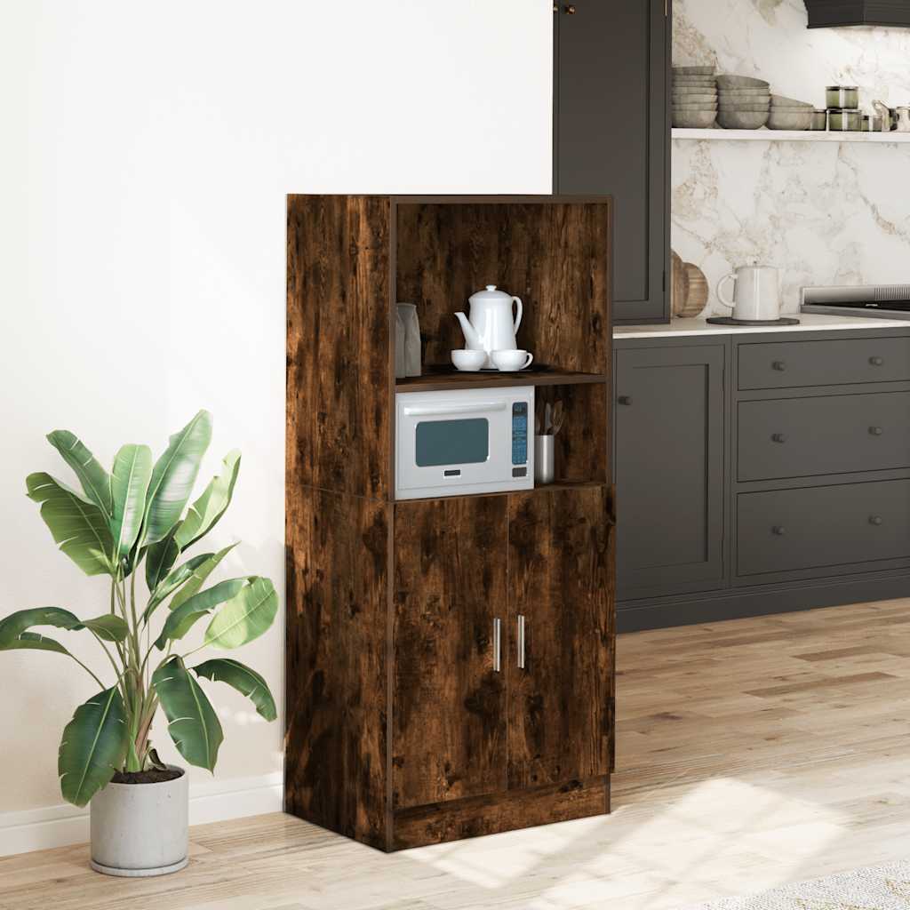 vidaXL Keukenkast 57x41,5x131,5 cm bewerkt hout sonoma eikenkleurig - Aashly