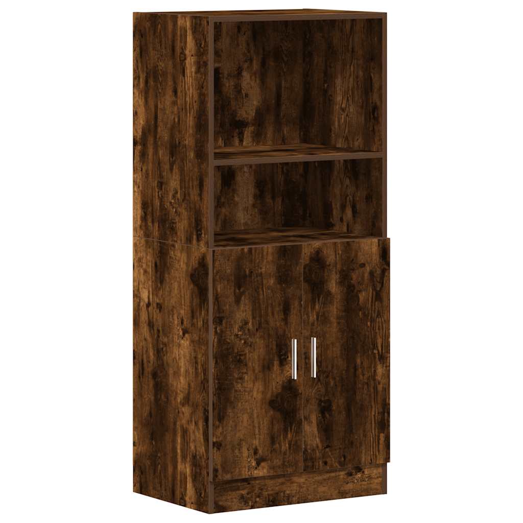 vidaXL Keukenkast 57x41,5x131,5 cm bewerkt hout sonoma eikenkleurig - Aashly