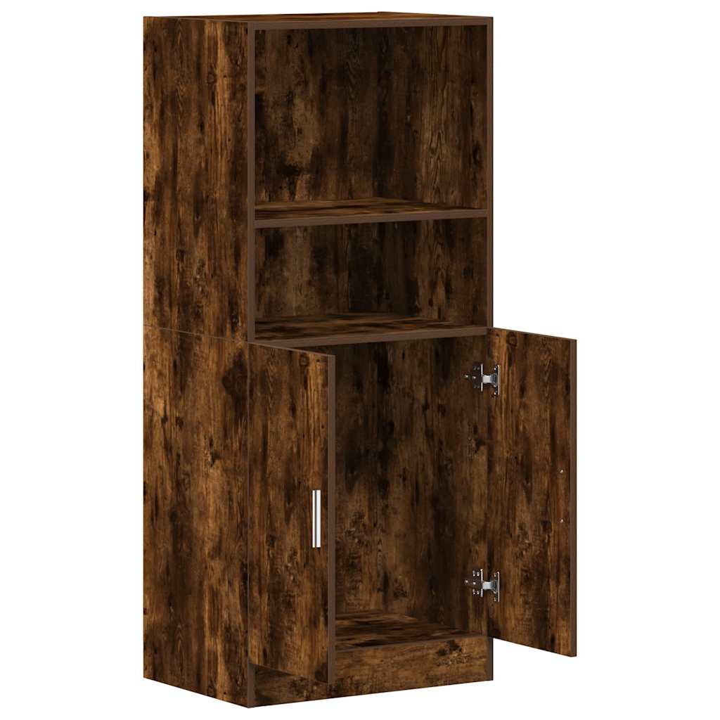 vidaXL Keukenkast 57x41,5x131,5 cm bewerkt hout sonoma eikenkleurig - Aashly