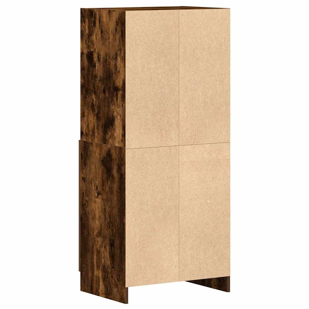 vidaXL Keukenkast 57x41,5x131,5 cm bewerkt hout sonoma eikenkleurig - Aashly