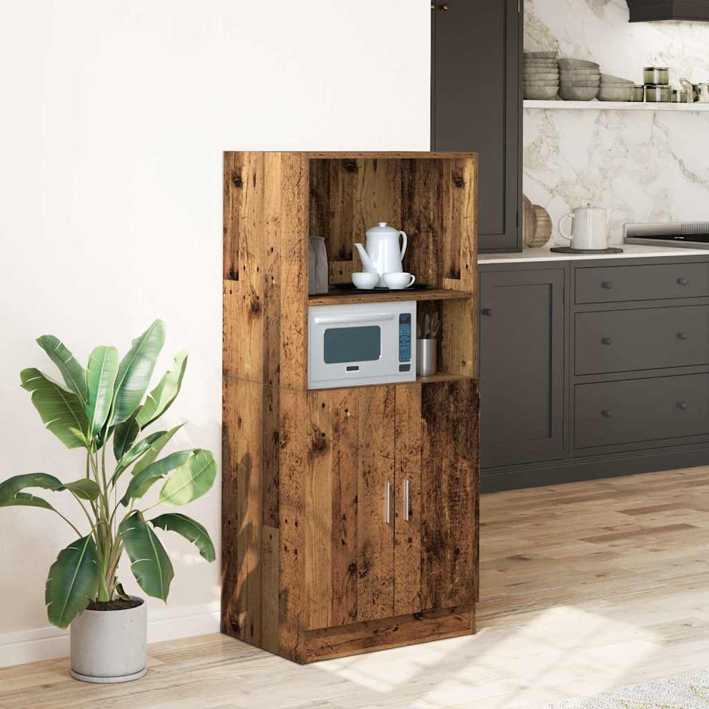 vidaXL Keukenkast 57x41,5x131,5 cm bewerkt hout sonoma eikenkleurig - Aashly