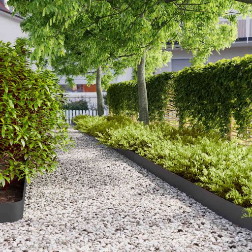 vidaXL Graskanten 20 st 25x103 cm flexibel weervast staal - Aashly