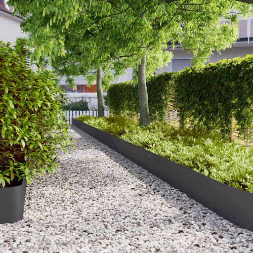 vidaXL Graskanten 20 st 25x103 cm flexibel weervast staal - Aashly