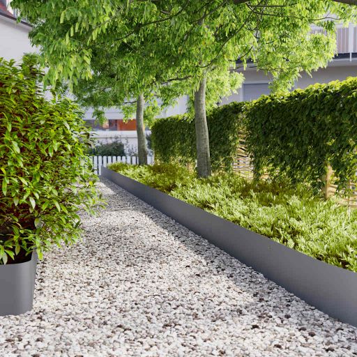 vidaXL Graskanten 20 st 25x103 cm flexibel weervast staal - Aashly