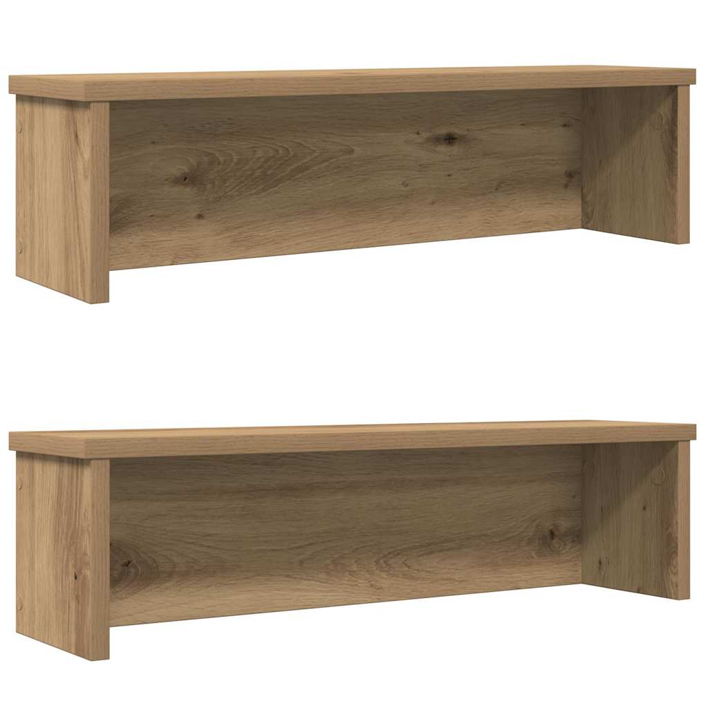 vidaXL Keukenrek stapelbaar 50x15x16 cm bewerkt hout betongrijs - Aashly