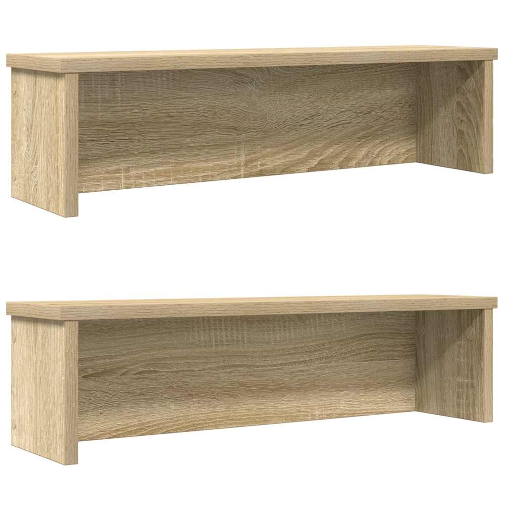 vidaXL Keukenrek stapelbaar 50x15x16 cm bewerkt hout betongrijs - Aashly