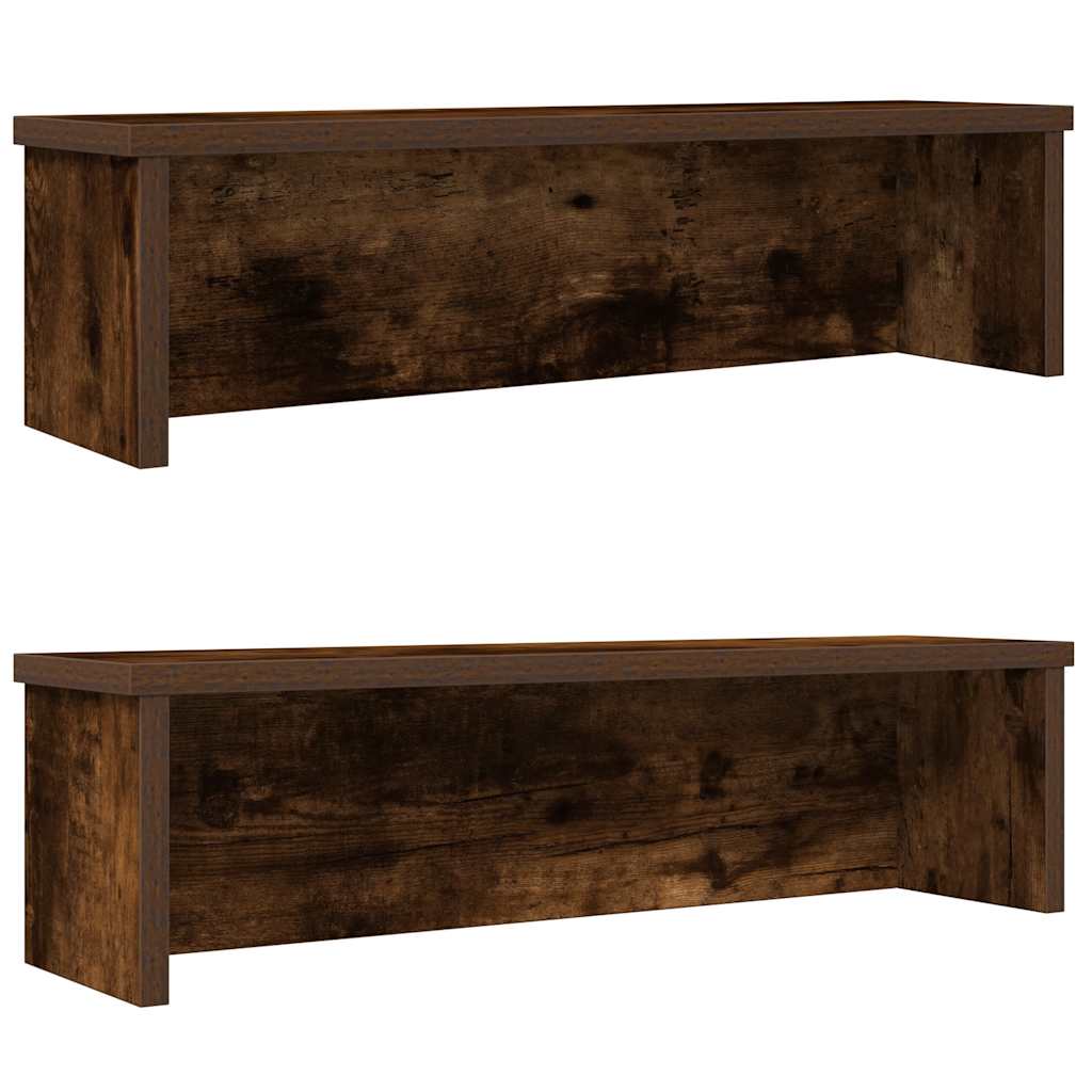 vidaXL Keukenrek stapelbaar 50x15x16 cm bewerkt hout betongrijs - Aashly