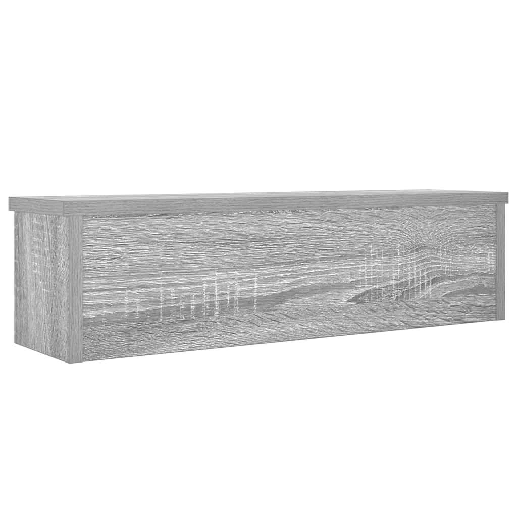 vidaXL Keukenrek stapelbaar 50x15x16 cm bewerkt hout betongrijs - Aashly