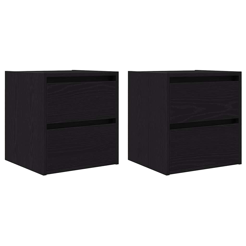 vidaXL Nachtkastjes 2 st wandgemonteerd 38x34x40 cm betongrijs - Aashly