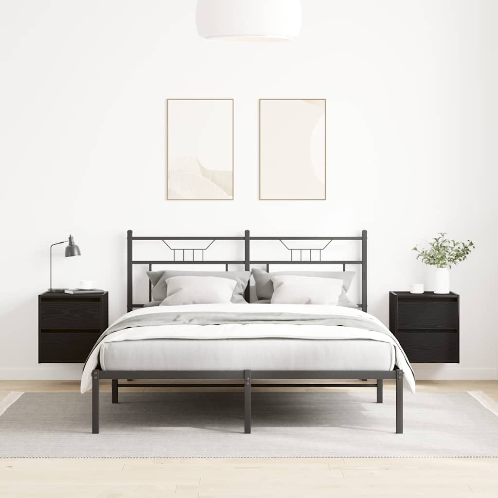 vidaXL Nachtkastjes 2 st wandgemonteerd 38x34x40 cm betongrijs - Aashly