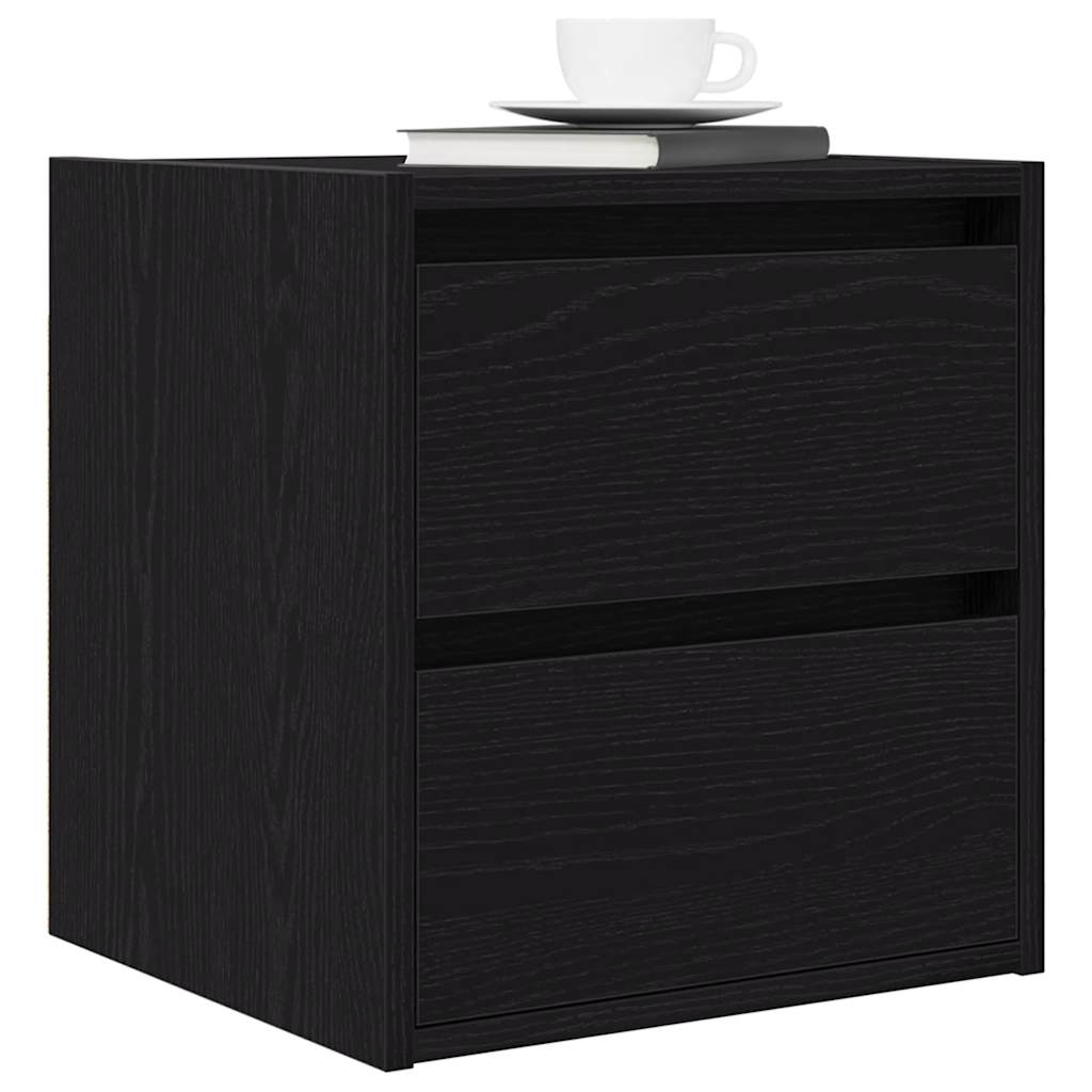 vidaXL Nachtkastjes 2 st wandgemonteerd 38x34x40 cm betongrijs - Aashly