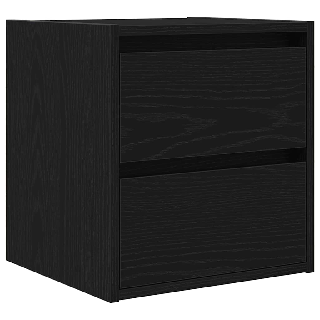 vidaXL Nachtkastjes 2 st wandgemonteerd 38x34x40 cm betongrijs - Aashly