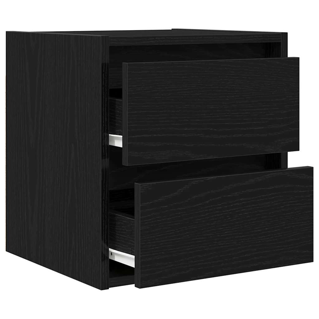 vidaXL Nachtkastjes 2 st wandgemonteerd 38x34x40 cm betongrijs - Aashly