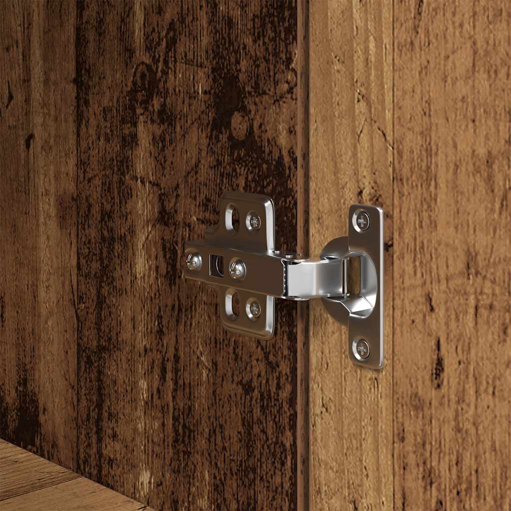 vidaXL Nachtkastje 39x35x125 cm bewerkt hout wit - Aashly