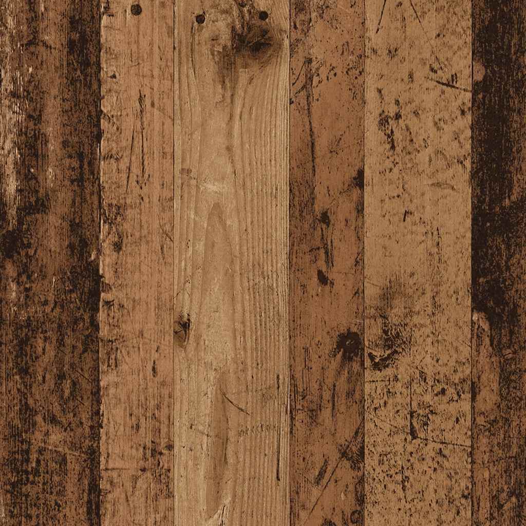 vidaXL Nachtkastje 39x35x125 cm bewerkt hout wit - Aashly