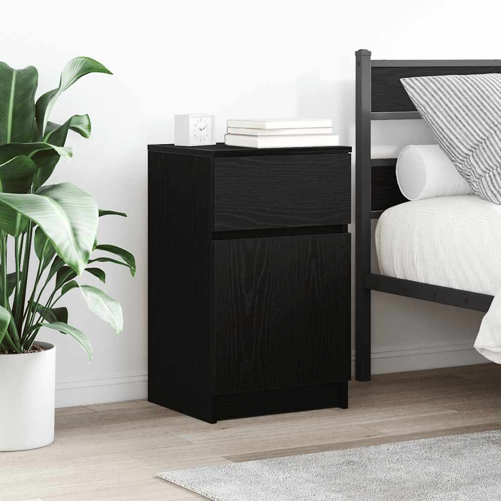 vidaXL Nachtkastjes 2 st 39x35x65 cm bewerkt hout sonoma eikenkleurig - Aashly