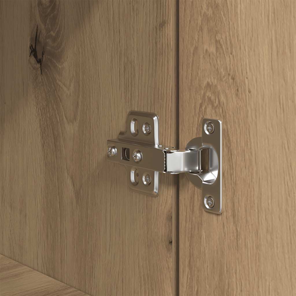 vidaXL Nachtkastjes 2 st 39x35x65 cm bewerkt hout sonoma eikenkleurig - Aashly