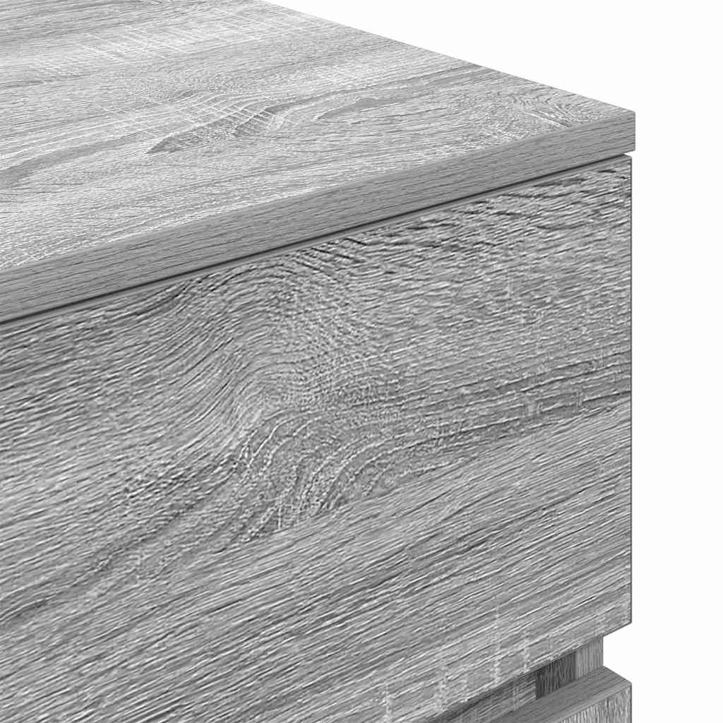 vidaXL Nachtkastje met 3 lades 39x35x65 cm zwart - Aashly