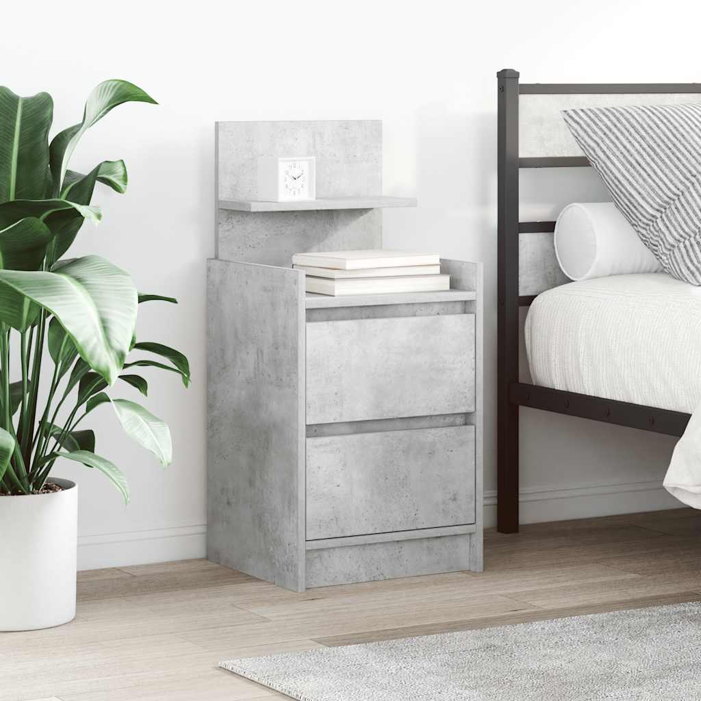 vidaXL Nachtkastjes met 2 lades 2 st 38x34x80 cm zwart - Aashly
