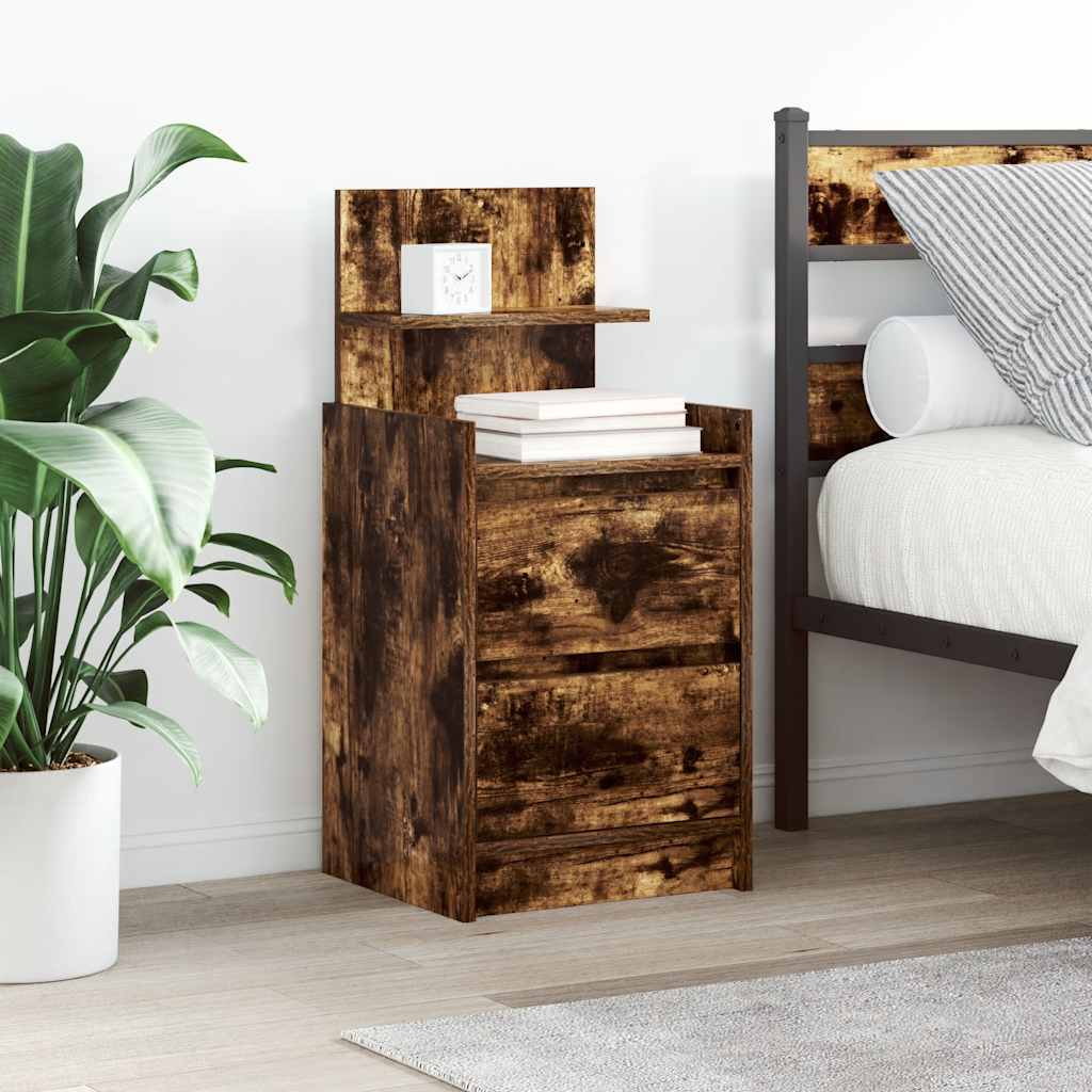 vidaXL Nachtkastjes met 2 lades 2 st 38x34x80 cm zwart - Aashly