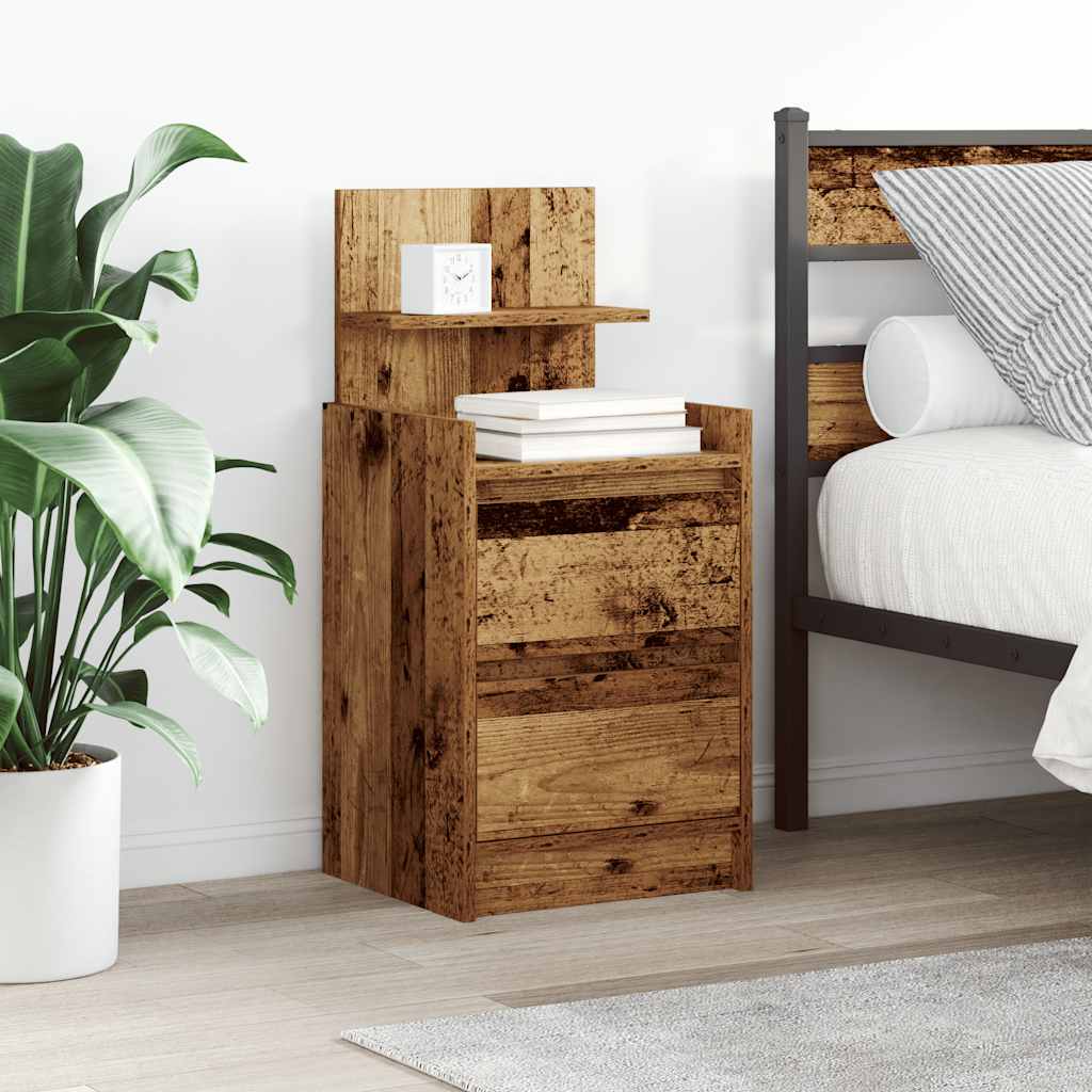 vidaXL Nachtkastjes met 2 lades 2 st 38x34x80 cm zwart - Aashly